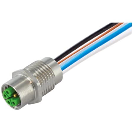 Murrelektronik M12 Power female receptacle L-cod. front mount V2A 7002-P4291-9800100